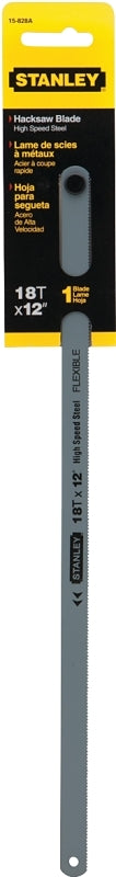 STANLEY STANLEY 15-828A Hacksaw Blade, 12 in L, 18 TPI, Steel Cutting Edge