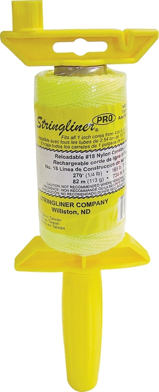 STRINGLINER BY U.S. TAPE Stringliner 25112 Line Reel, 270 ft L Line, Fluorescent Yellow Line, 1/4 in Dia HARDWARE & FARM SUPPLIES STRINGLINER BY U.S. TAPE