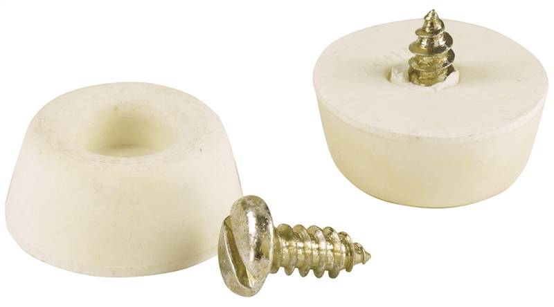 SHEPHERD Shepherd Hardware 9131 Surface Guard Screw Bumper, 7/8 in, Round, Rubber, Off-White HARDWARE & FARM SUPPLIES SHEPHERD