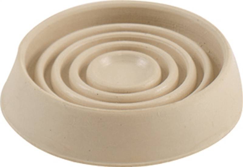 SHEPHERD Shepherd Hardware 9165 Caster Cup, Round, 1-1/2 in Dia Dimensions, Rubber, Off-White, 4/PK HARDWARE & FARM SUPPLIES SHEPHERD