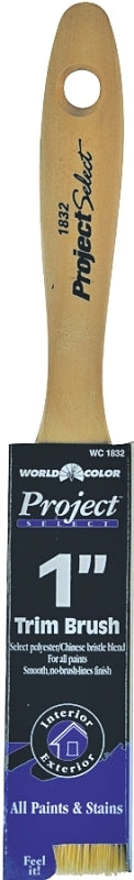 LINZER PRODUCTS Linzer Impact 1832-1 Paint Brush, 1 in W, Chisel Trim, Wall Brush, 2-1/4 in L Bristle, Poly Bristle, Sanded Handle PAINT LINZER PRODUCTS