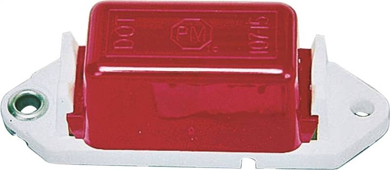 PETERSON MFG PM V107WR Marker Light, Rectangular, 3.18 in W, 1 in H, 12 V, Incandescent Lamp, Red Lens, Screw AUTOMOTIVE PETERSON MFG