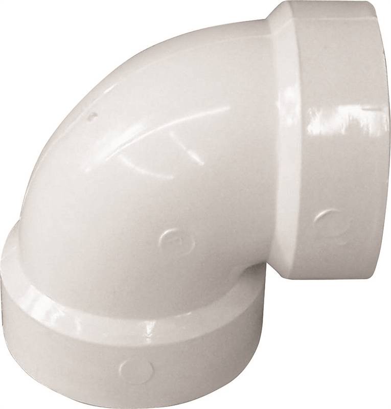 IPEX USA LLC-CANPLAS IPEX 192202 Pipe Elbow, 2 in, Hub, 90 deg Angle, PVC, White, SCH 40 Schedule PLUMBING, HEATING & VENTILATION IPEX USA LLC-CANPLAS