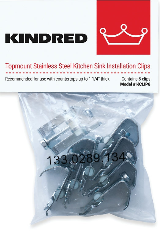 FRANKE Franke KCLIP8/F Sink Clip, Stainless Steel, For: Countertops up to 1-1/4 in PLUMBING, HEATING & VENTILATION FRANKE