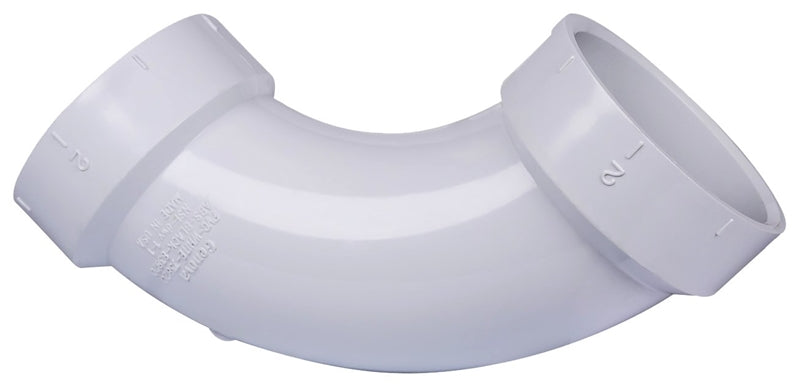 IPEX USA LLC-CANPLAS Canplas 192277 Long Sweep Pipe Elbow, 2 in, Hub, 90 deg Angle, PVC, White PLUMBING, HEATING & VENTILATION IPEX USA LLC-CANPLAS