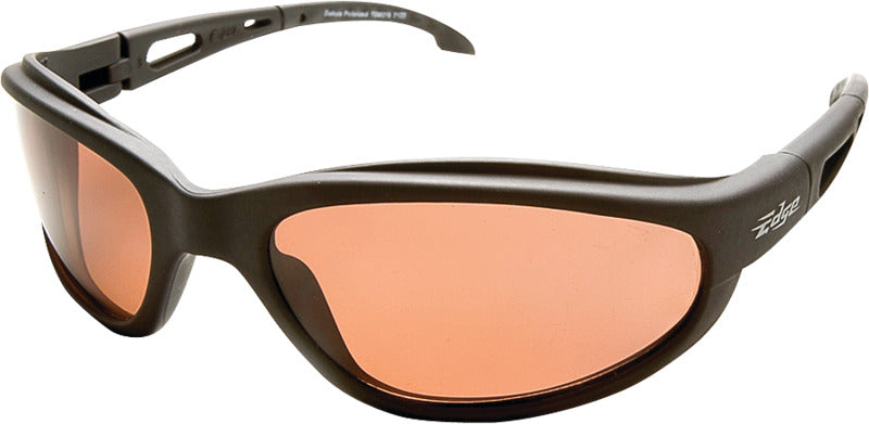 EDGE Edge TSM215 Polarized Safety Glasses, Copper Lens, Black Frame, Unisex, Polycarbonate Lens, Full Frame, Nylon Frame