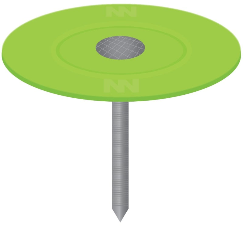 PRO-FIT Stinger 0135095 Cap Nail, 1-1/2 in L, Flat Head, 12 ga Gauge, Plastic