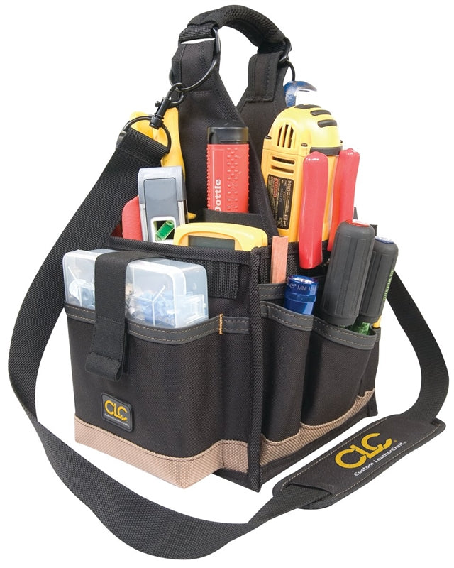 HULTAFORS CLC Tool Works Series 1526 Electrical and Maintenance Tool Carrier, 8 in W, 16 in D, 8 in H, 25-Pocket, Polyester TOOLS HULTAFORS