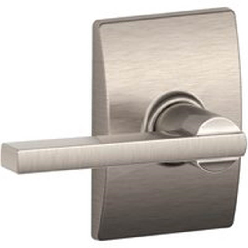 SCHLAGE LOCK Schlage Latitude Series F10VLAT619CEN Passage Lever, Mechanical Lock, Satin Nickel, Metal, Residential, 2 Grade HARDWARE & FARM SUPPLIES SCHLAGE LOCK
