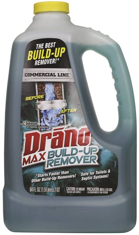DRANO Drano Max Build-Up 00388 Clog Remover, Liquid, Green, Pleasant, 60 oz Bottle PLUMBING, HEATING & VENTILATION DRANO