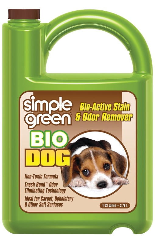 SIMPLE GREEN Simple Green 2010000415302 Bio Dog Stain and Odor Remover, Liquid, Fresh, 1 gal