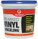 RED DEVIL Red Devil 0534 Spackling Compound, Latex, Oil, Water Base, Off-White, 1 qt Tub PAINT RED DEVIL