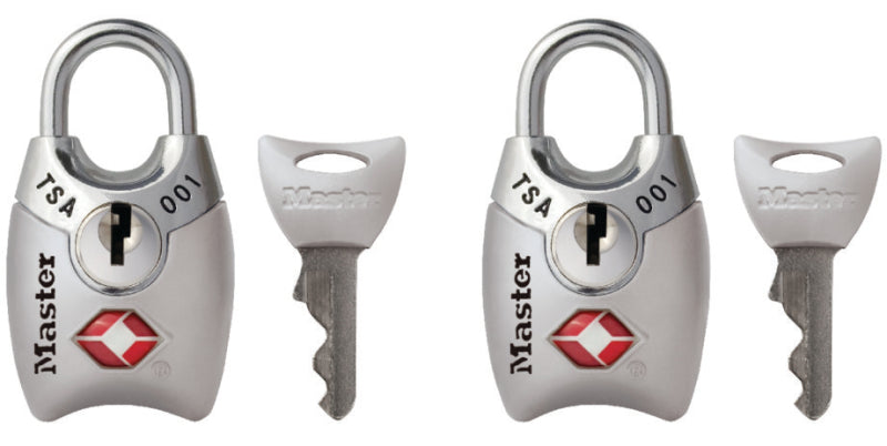 MASTER LOCK Master Lock 4689T Luggage Lock, Keyed Alike Key, Shrouded Shackle, 1/8 in Dia Shackle, Steel Shackle, Metal Body