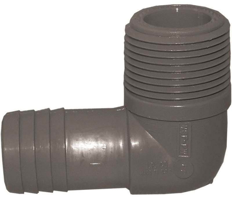 BOSHART INDUSTRIES Boshart UPPME-10 Combination Elbow, 1 in, MPT, 1 in, Insert, Polypropylene PLUMBING, HEATING & VENTILATION BOSHART INDUSTRIES