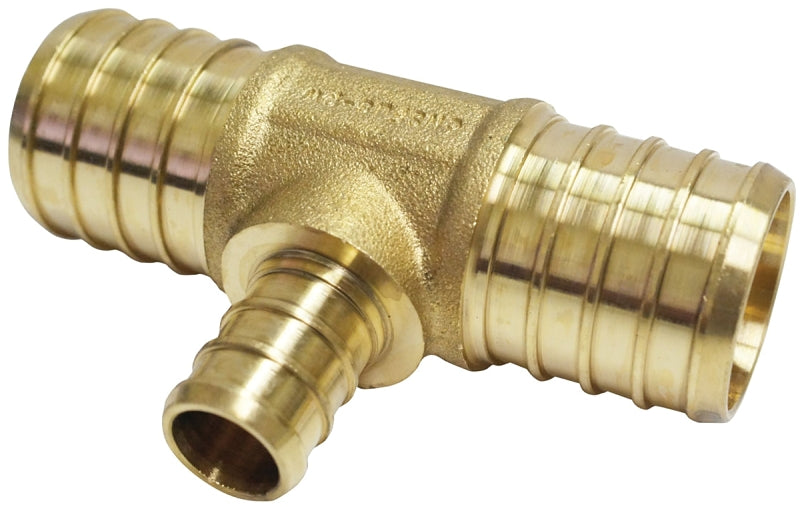 APOLLO Apollo APXT1112 Tube Tee, 1 x 1/2 in, Barb, PEX-B, Brass PLUMBING, HEATING & VENTILATION APOLLO