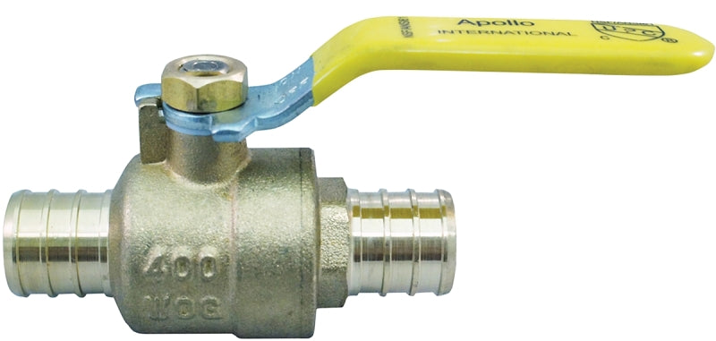 APOLLO Apollo APXV3434 Ball Valve, 3/4 x 3/4 in Connection, Crimp, Brass Body, 2-Port