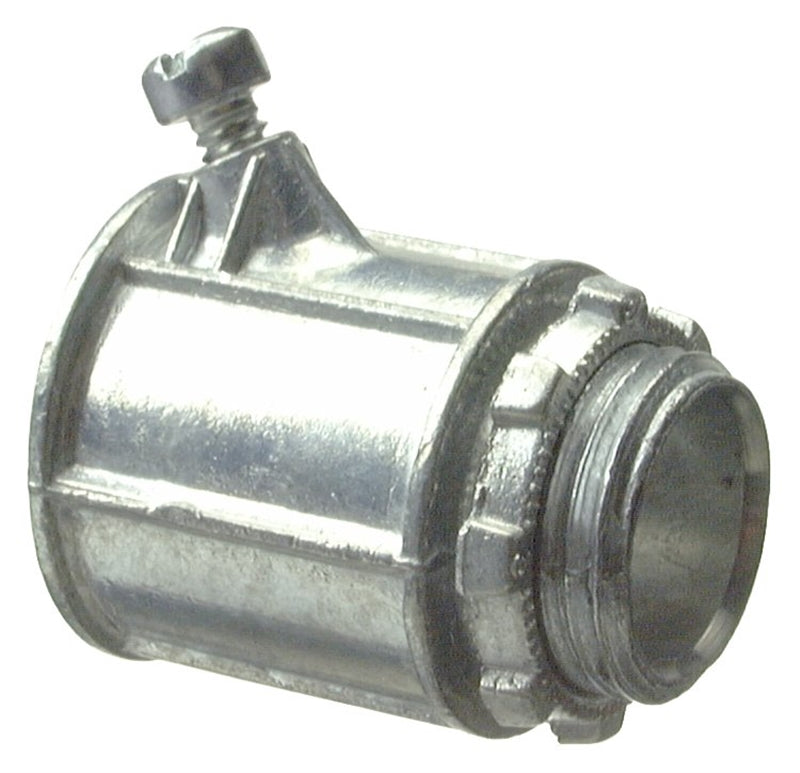 HALEX Halex 04805B Flex Connector, 1/2 in Screw, Zinc, 25/BX ELECTRICAL HALEX