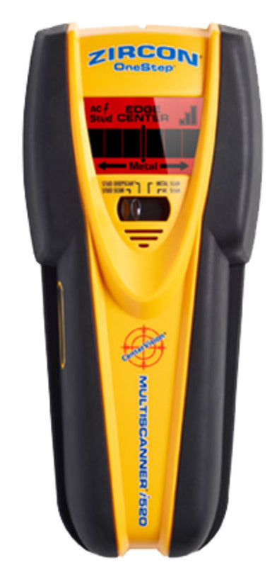 ZIRCON Zircon 63960 Multi-Scanner OneStep i520 with Battery, 9 V Battery, 1-1/2 in Detection, Detectable Material: Metal/Wood