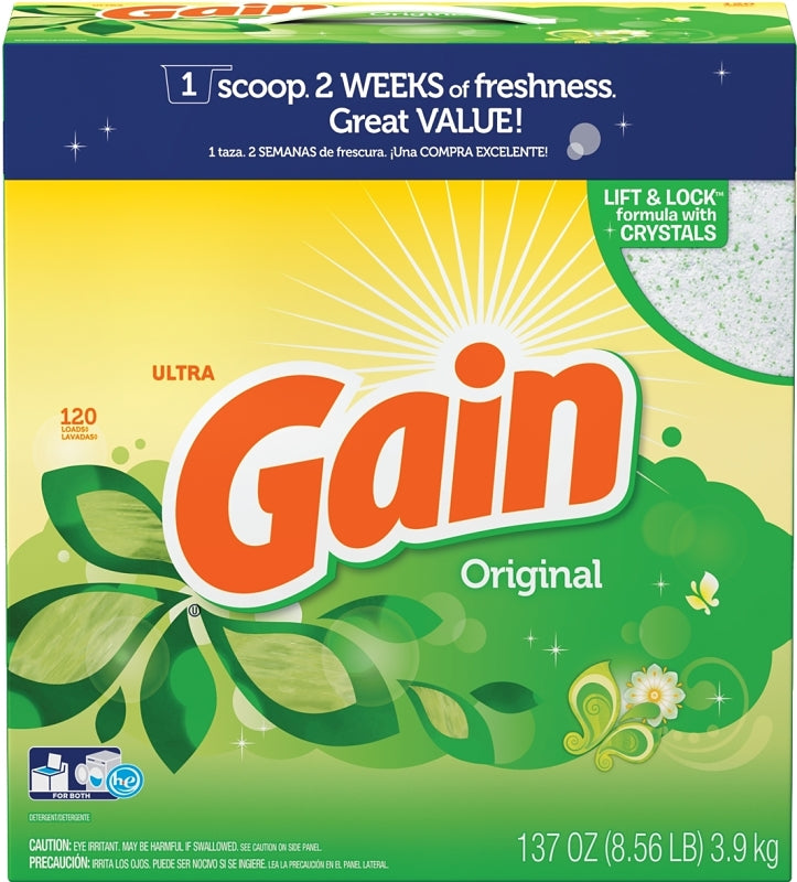 GAIN Tide 84919 Laundry Detergent, 8 lb Box, Powder, Original