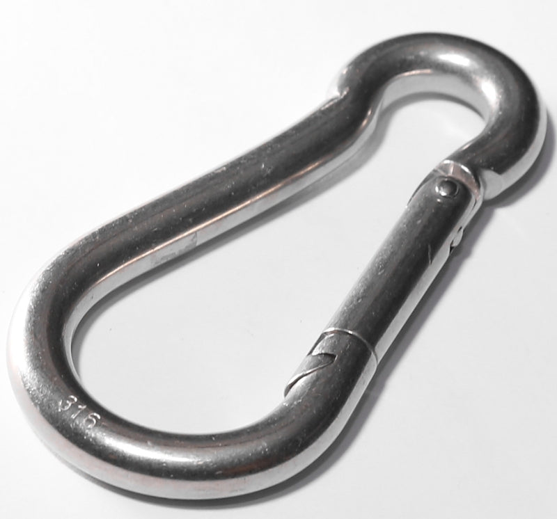 BARON Baron 2450-1/2SM Spring Hook, 700 lb Working Load, Stainless Steel