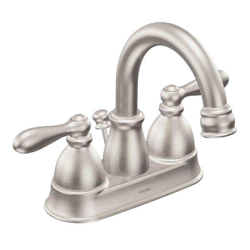 MOEN Moen WS84667SRN Bathroom Faucet, 1.2 gpm, 2-Handle, Metal, Brushed Nickel, Lever Handle, High Arc Spout PLUMBING, HEATING & VENTILATION MOEN