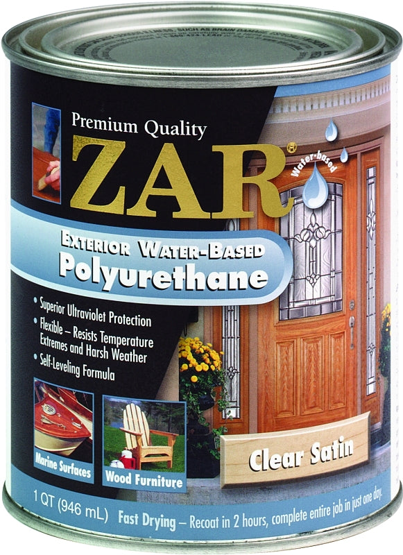 ZAR ZAR 32712 Polyurethane, Water Base, Amber, Liquid, 1 qt Can