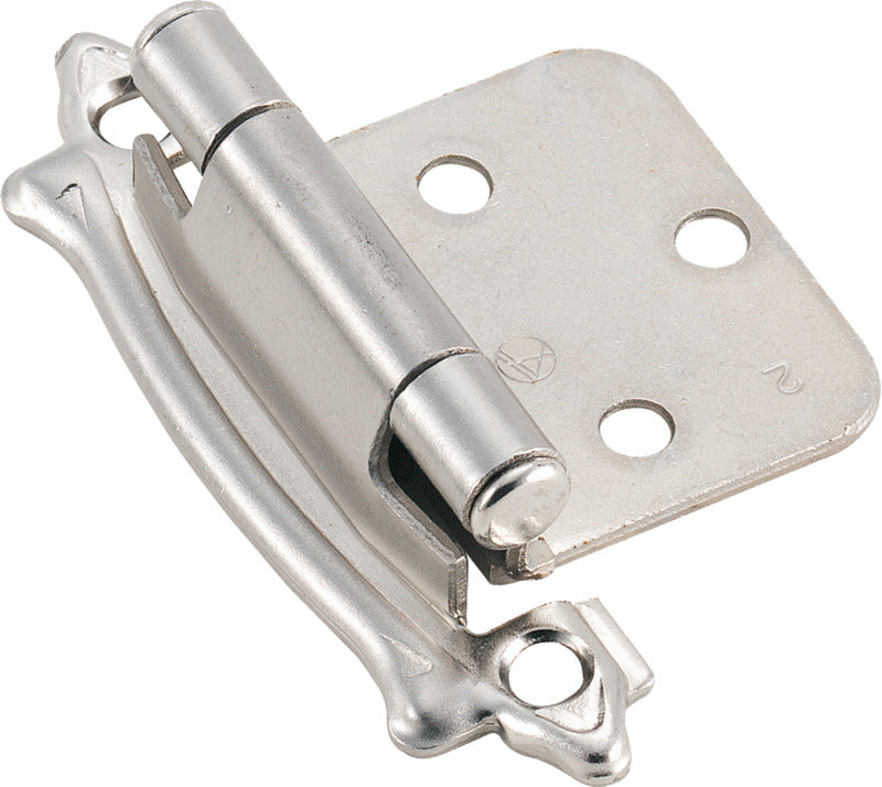 AMEROCK Amerock BPR7329G9 Cabinet Hinge, 2-3/4 in L x 1-3/4 in W, Steel, Sterling Nickel, 5-Hole, Face Mounting HARDWARE & FARM SUPPLIES AMEROCK