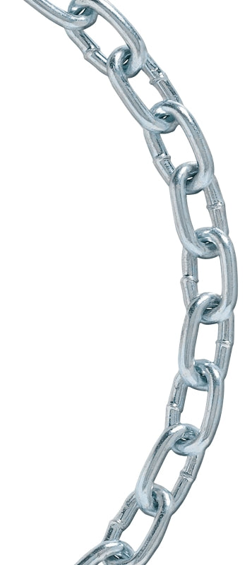 BARON Baron 7252 Twist Link Machine Chain, #2/0, 70 ft L, 520 lb Working Load, Steel, Zinc