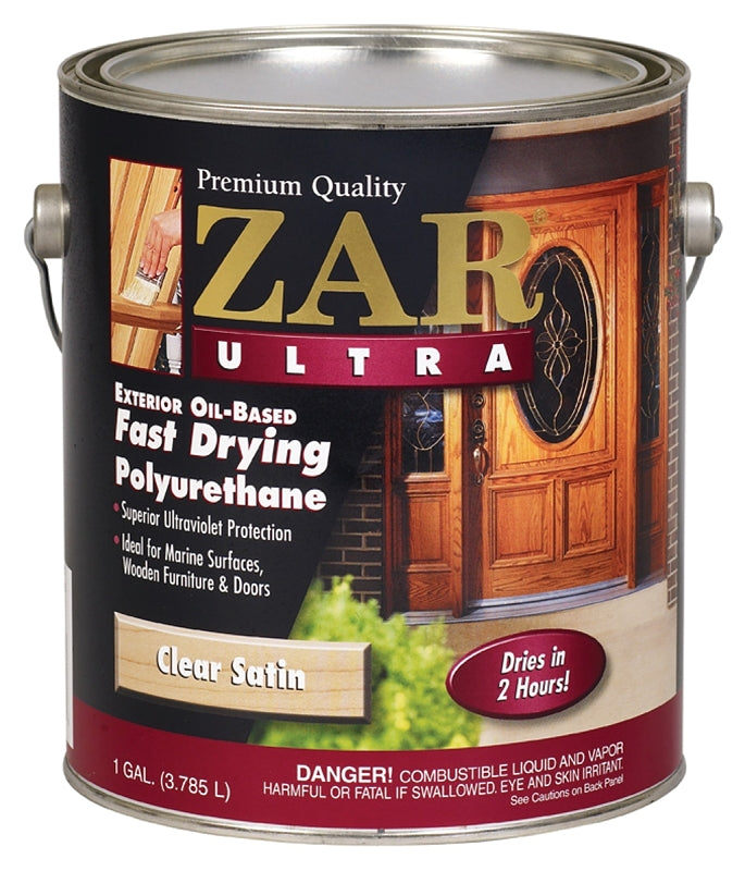 ZAR ZAR 34113 Polyurethane, Oil Base, Amber, Liquid, 1 gal Can, 0.9 Specific Gravity