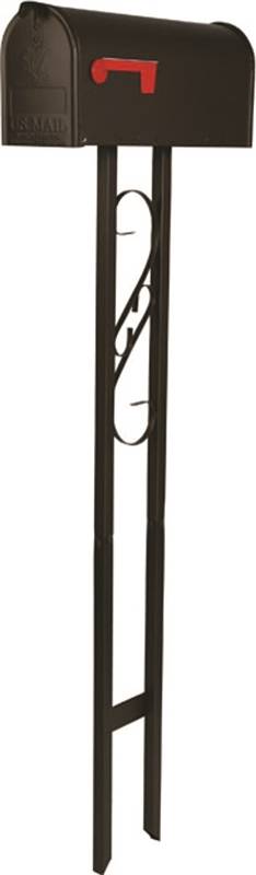 SOLAR GROUP Gibraltar Mailboxes T11KIT0B Mailbox Post Combo, 800 cu-in Mailbox, Steel Mailbox, Galvanized Steel Post, Black HARDWARE & FARM SUPPLIES SOLAR GROUP