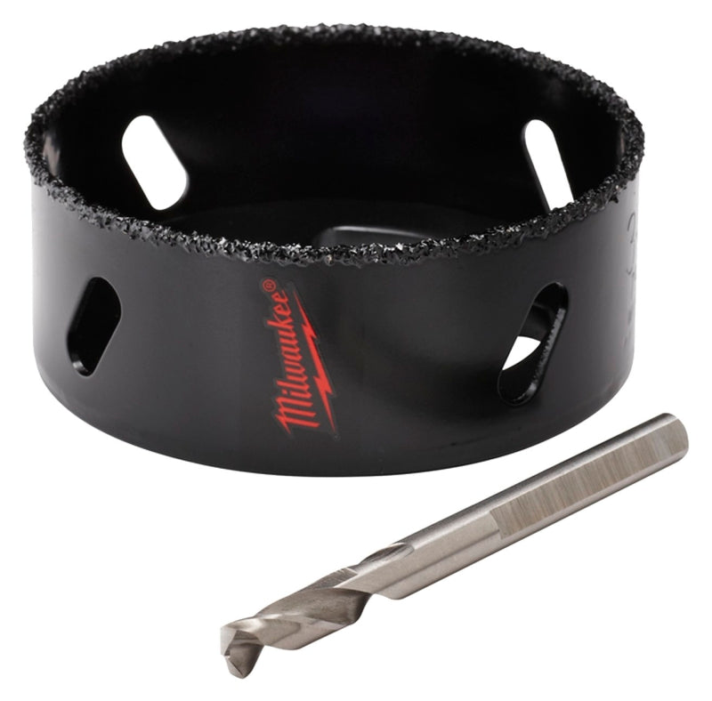 MILWAUKEE Milwaukee 49-56-0296 Hole Saw, 3-1/8 in Dia, 1 in D Cutting, 5/8-18 Arbor, 4 TPI, Carbide Cutting Edge TOOLS MILWAUKEE