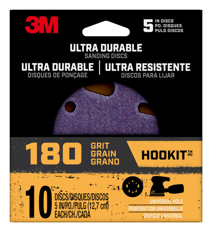 3M 3M 27312 Power Sanding Disc, 5 in Dia, 180 Grit PAINT 3M