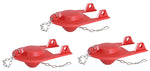 KORKY Korky 2001TP Toilet Flapper, Rubber, Red, For: 2 in Flush Valve Opening, 3/PK PLUMBING, HEATING & VENTILATION KORKY