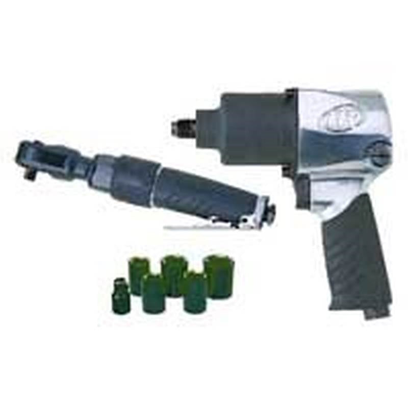 INGERSOLL-RAND Ingersoll Rand Edge Series 2317G Air Impact Wrench Kit, 1/2, 3/8 in Drive, 55 (170G), 500 (231G) ft-lb, 8000 rpm Speed TOOLS INGERSOLL-RAND