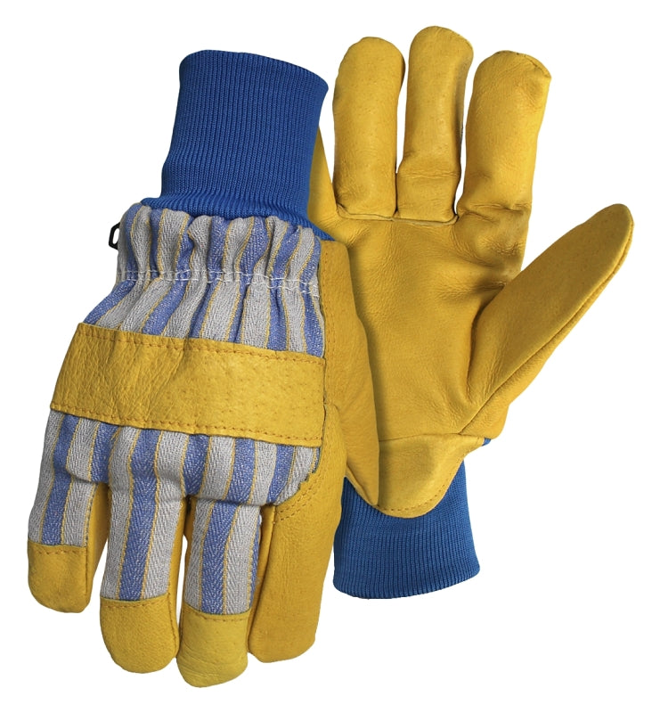 BOSS MFG Boss 4341M Gloves, M, Wing Thumb, Knit Wrist Cuff, Cotton Back, Polyester Lining