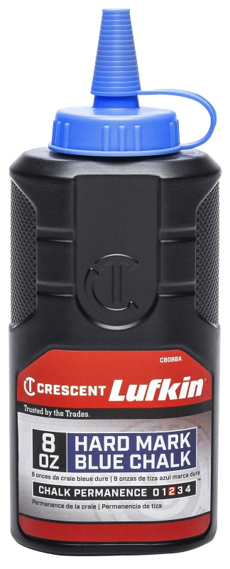 LUFKIN Crescent Lufkin HardMark Series CB08BA Advanced Chalk Refill, Blue, 8 oz Bottle