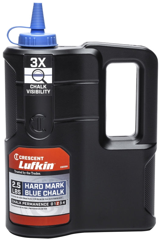 LUFKIN Crescent Lufkin HardMark Series CB25BA Advanced Chalk Refill, Blue, 2.5 lb Bottle