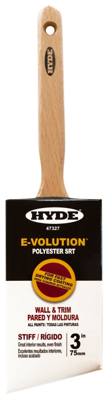 HYDE Hyde 47327 Paint Brush, Standard, Stiff Brush, 3 in L Bristle, Polyester Bristle, 6/PK PAINT HYDE