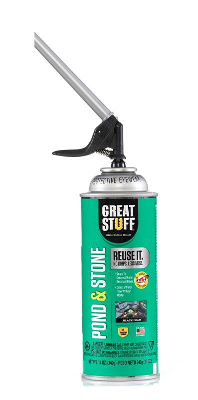 GREAT STUFF Great Stuff 99112849 Pond and Stone Insulating Foam Sealant, Black