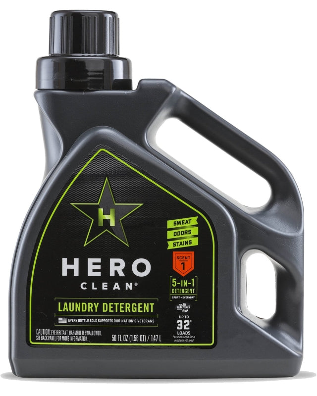 HERO CLEAN Hero Clean 704400401 Laundry Detergent, 50 oz, Liquid, Juniper