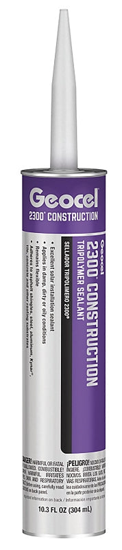 GEOCEL Geocel 2300 Series GC66102 Construction Tripolymer Sealant, Gray, 10.3 fl-oz, Cartridge PAINT GEOCEL