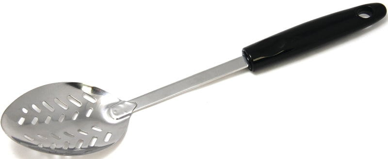 CHEF CRAFT Chef Craft 12931 Slotted Spoon, 12 in OAL, Stainless Steel, Black, Chrome-Plated HOUSEWARES CHEF CRAFT