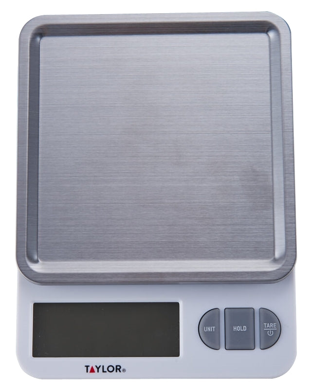 TAYLOR Taylor 5270842 Digital Kitchen Scale, 11 lb, Backlit Display, Plastic/Stainless Steel Housing Material