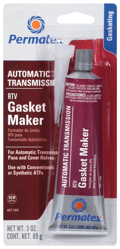 PERMATEX Permatex 81180 Gasket Maker, Black, 3 oz Tube, Paste, Mild AUTOMOTIVE PERMATEX
