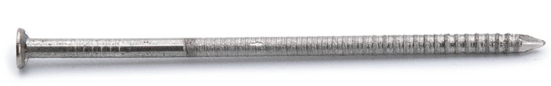 PRO-FIT ProFIT 0241158 Siding Nail, 8D, 2-1/2 in L, 304 Stainless Steel, Checkered Brad Head, Ring Shank, 1 lb