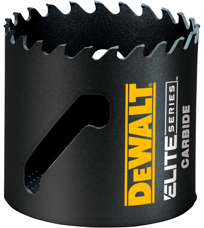 DEWALT DEWALT ELITE Series DAH3218 Hole Saw, 2-1/8 in Dia, 1-3/4 in D Cutting, 1/2 in Arbor, 3 TPI, Carbide Cutting Edge TOOLS DEWALT