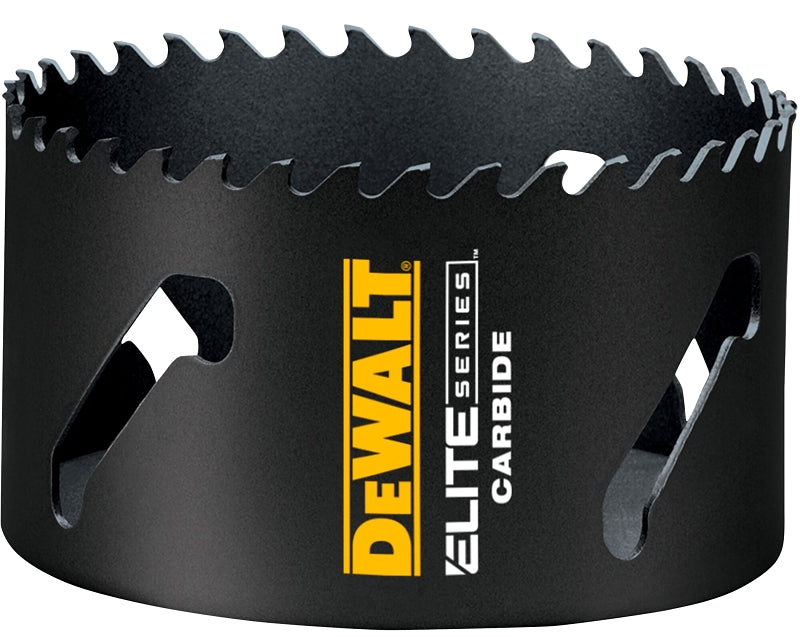 DEWALT DEWALT ELITE Series DAH34 Hole Saw, 4 in Dia, 1-3/4 in D Cutting, 1/2 in Arbor, 3 TPI, Carbide Cutting Edge TOOLS DEWALT