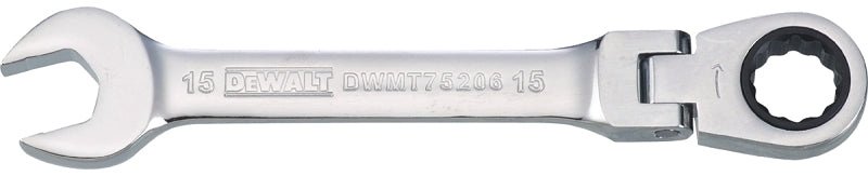 DEWALT DEWALT DWMT75206OSP Combination Wrench, Metric, 15 mm Head, 6-21/32 in L, 12-Point, Steel, Chrome-Plated TOOLS DEWALT