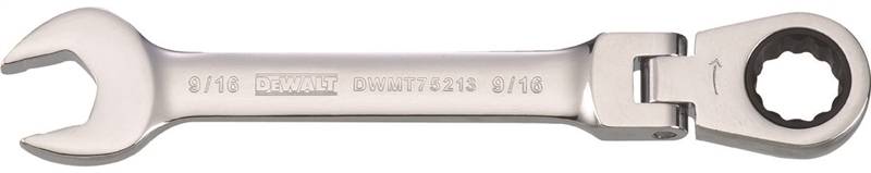 DEWALT DEWALT DWMT75213OSP Combination Wrench, SAE, 9/16 in Head, 6-9/32 in L, 12-Point, Steel, Chrome-Plated TOOLS DEWALT