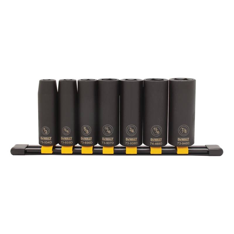 DEWALT DEWALT DWMT74448OSP Series Socket Set, Includes: 1/2 in, 9/16 in, 5/8 in, 11/16 in, 3/4 in, 13/16 in and 7/8 in Sockets